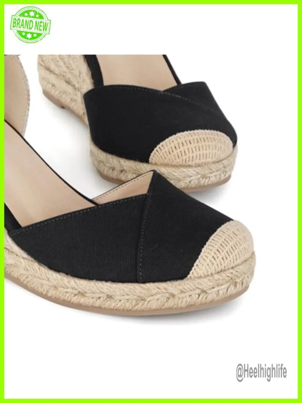 Womens Espadrille Wedge Sandals Closed Toe Platform Summer Shoes Buckle
